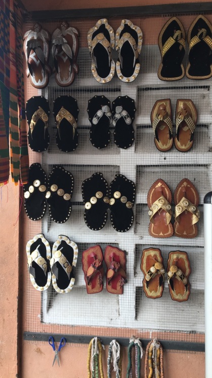 Sandals, being sold alongside the fabric